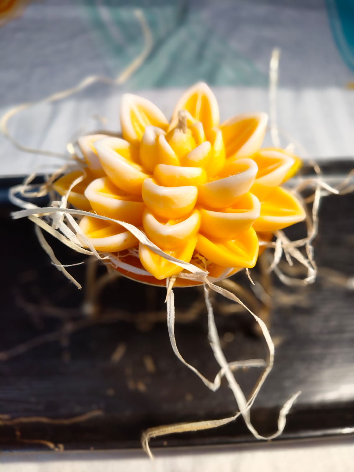 Floral Candle on Stand